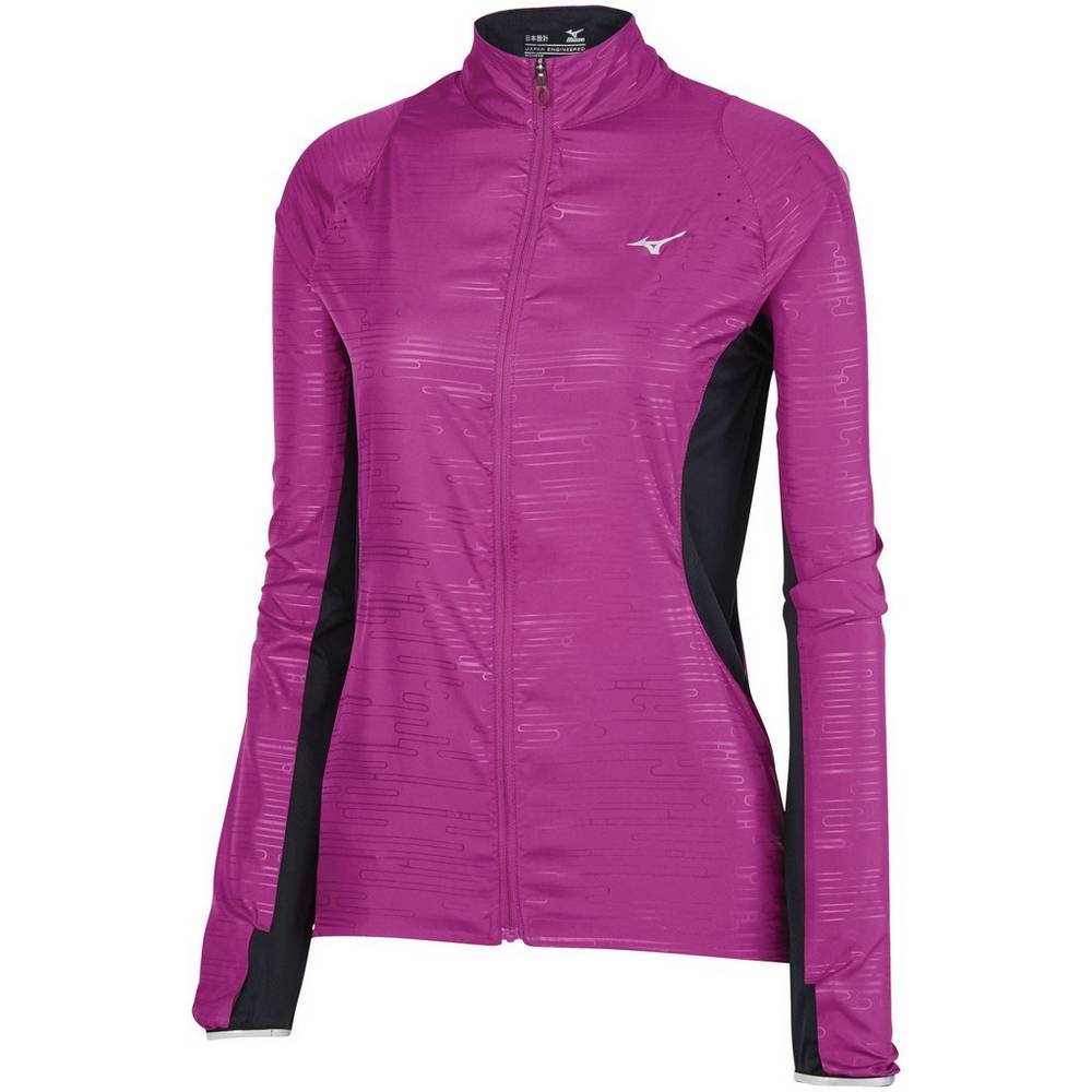 Chaqueta Mizuno Aero Mujer Moradas/Negras Baratas OTZH-24597